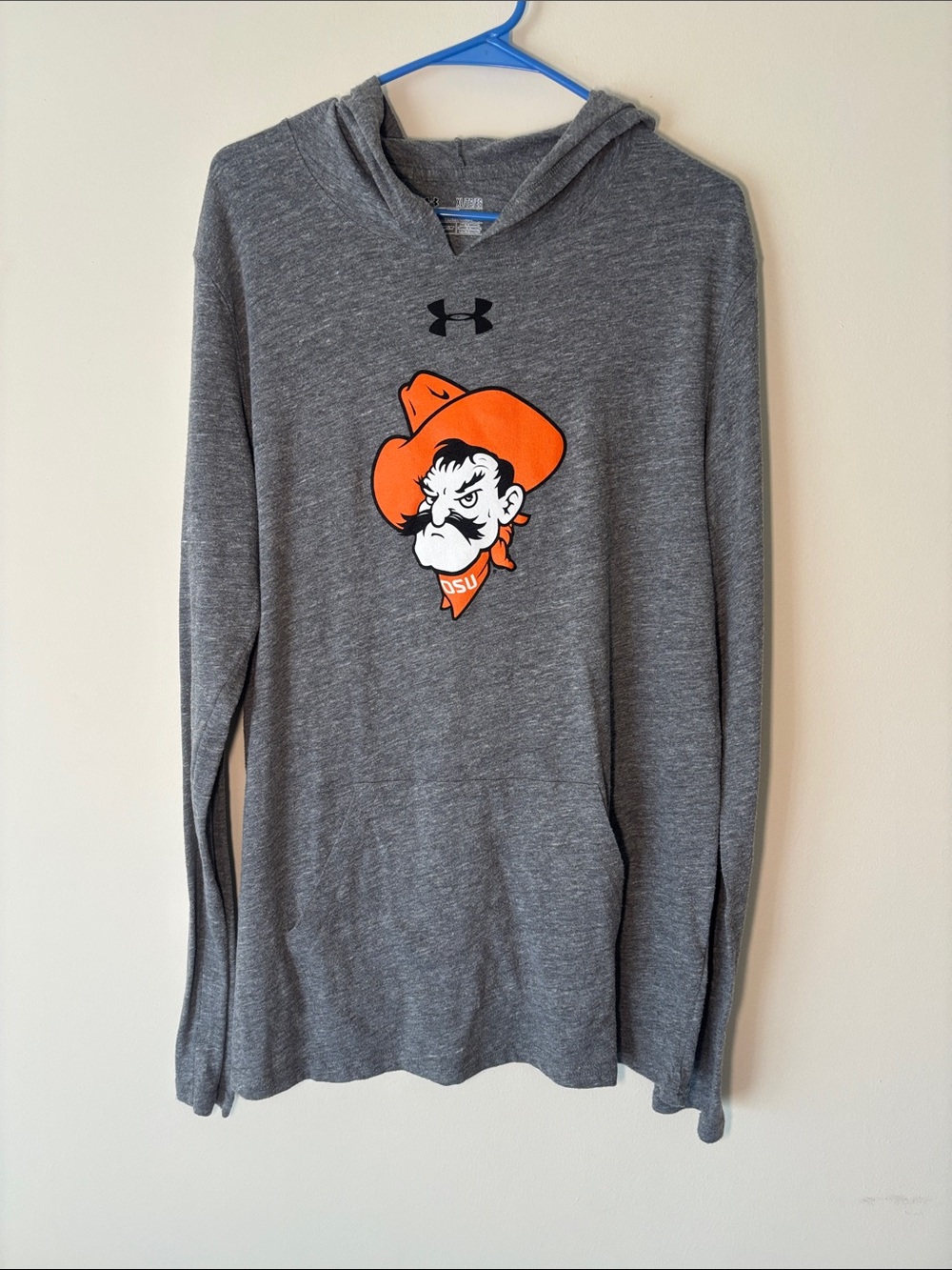 Under Armour Oklahoma State Cowboys Men’s Gray Lightweight Hooded Sweatshirt